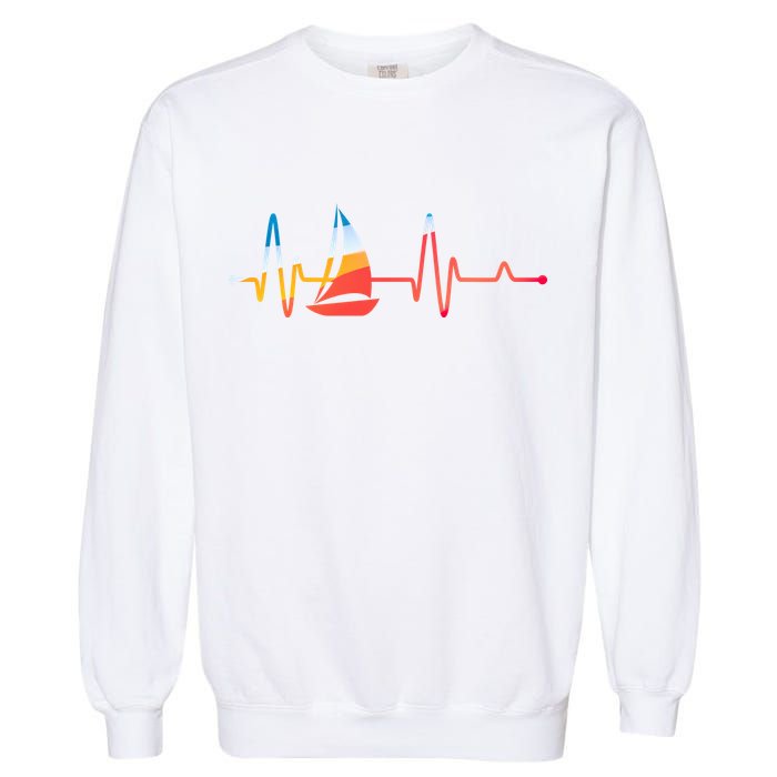 Sailing Heartbeat Retro Sailor Garment-Dyed Sweatshirt