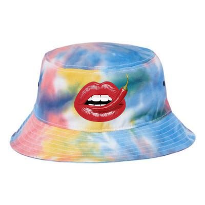 Sexy Hot Red Chili Pepper Lips Tie Dye Newport Bucket Hat