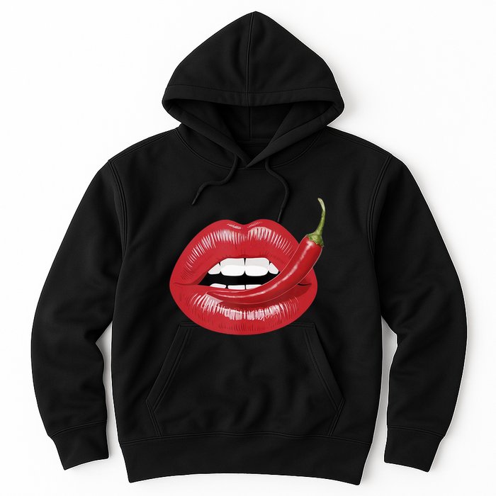 Sexy Hot Red Chili Pepper Lips Hoodie