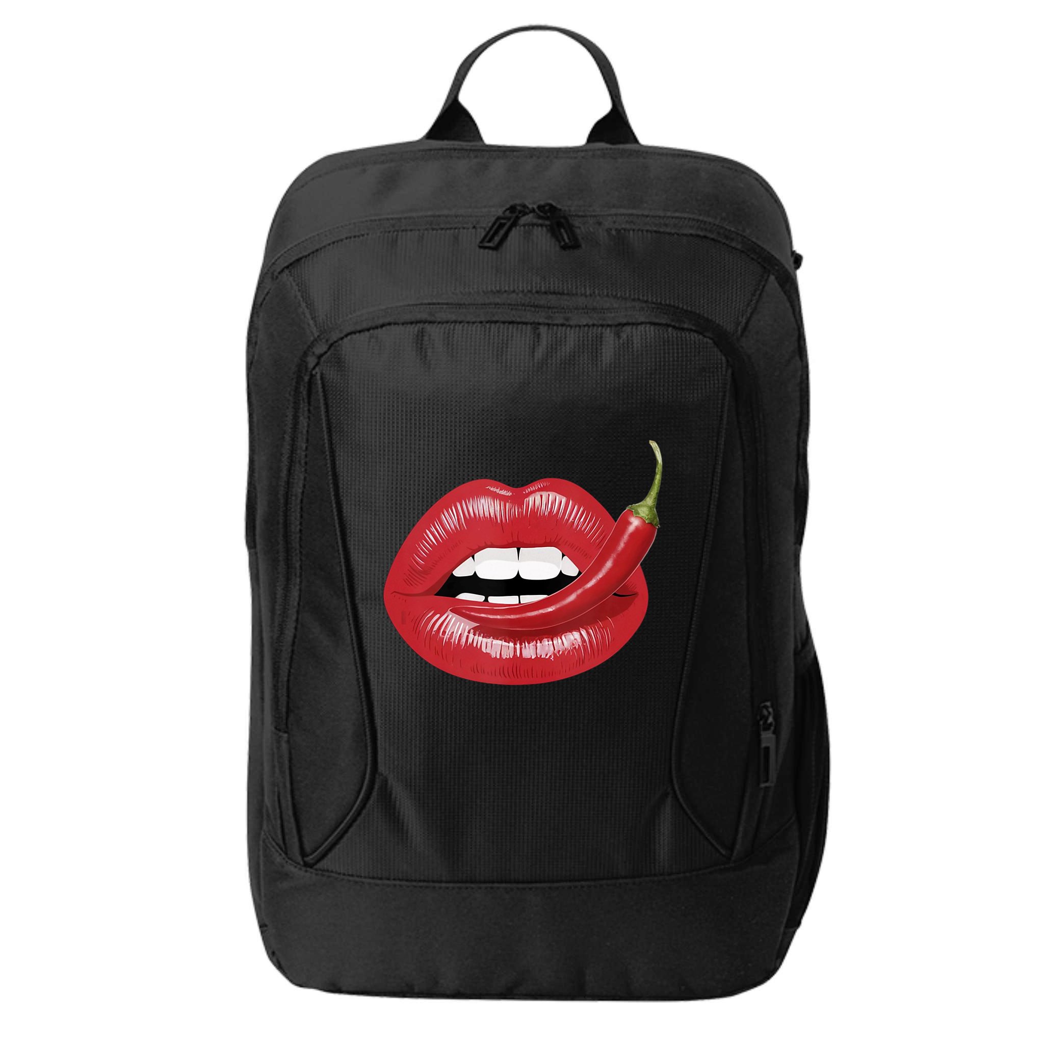 Sexy Hot Red Chili Pepper Lips City Backpack