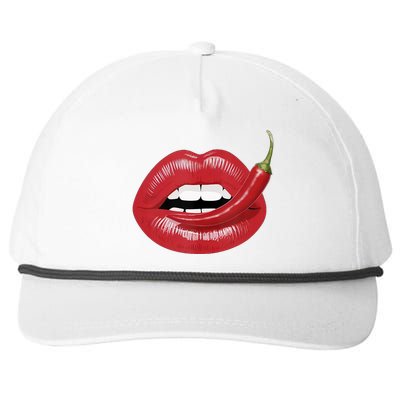 Sexy Hot Red Chili Pepper Lips Snapback Five-Panel Rope Hat