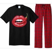 Sexy Hot Red Chili Pepper Lips Pajama Set