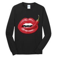 Sexy Hot Red Chili Pepper Lips Tall Long Sleeve T-Shirt