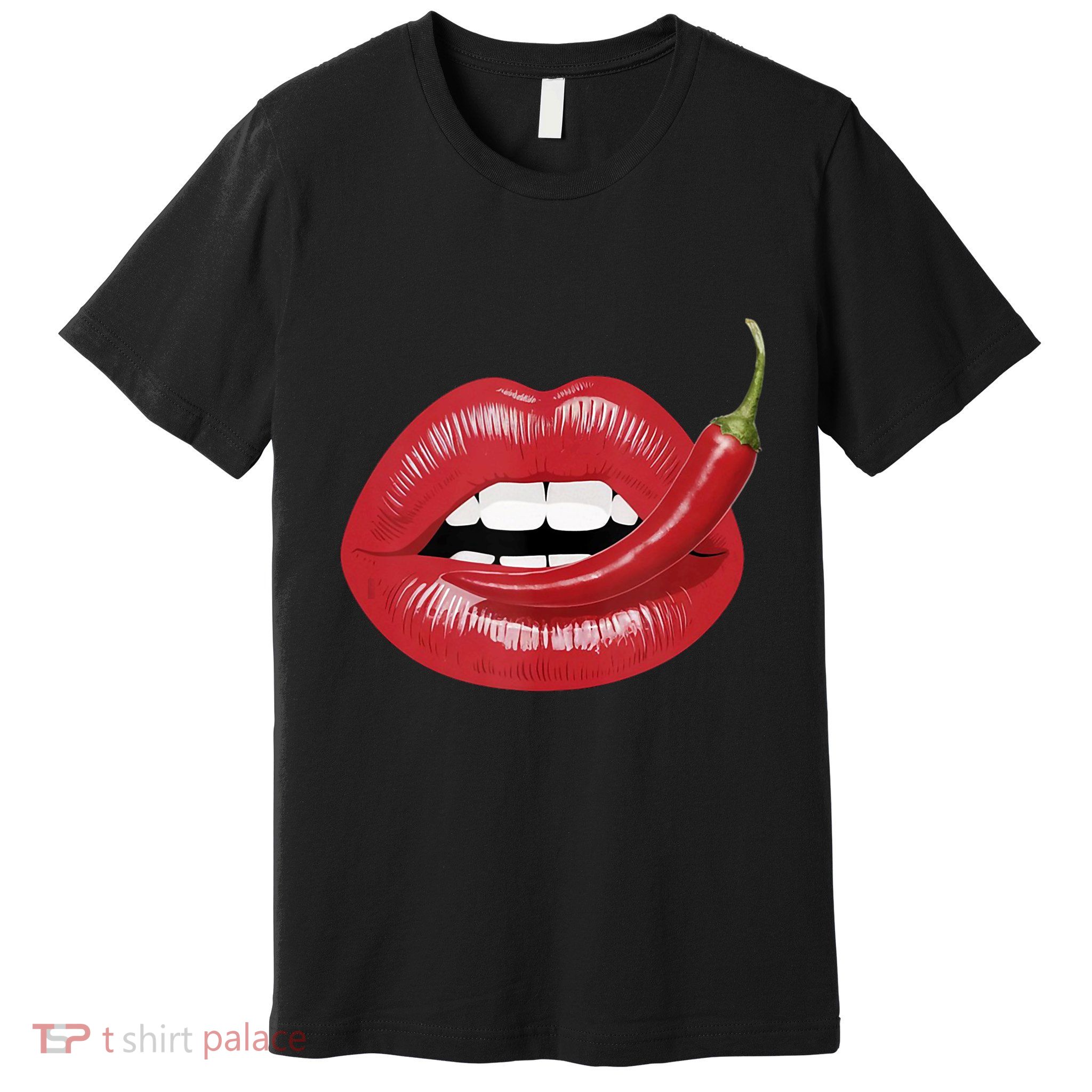 Sexy Hot Red Chili Pepper Lips Premium T-Shirt