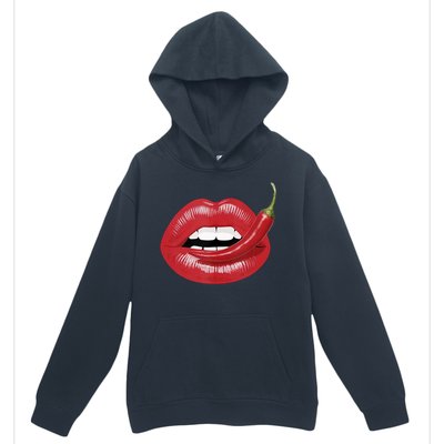 Sexy Hot Red Chili Pepper Lips Urban Pullover Hoodie