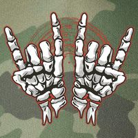 Skeleton Hands Rock And Roll Legacy Tie Dye Trucker Hat