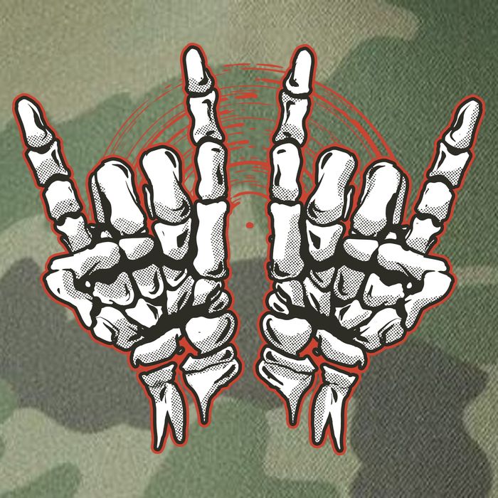 Skeleton Hands Rock And Roll Legacy Tie Dye Trucker Hat