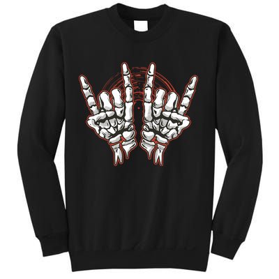 Skeleton Hands Rock And Roll Sweatshirt