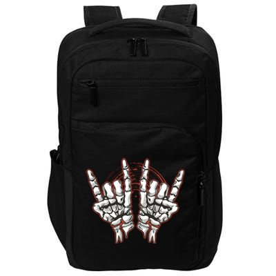 Skeleton Hands Rock And Roll Impact Tech Backpack