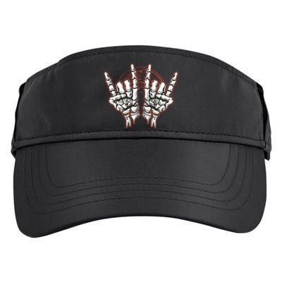 Skeleton Hands Rock And Roll Adult Drive Performance Visor
