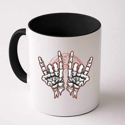 Skeleton Hands Rock And Roll Mug