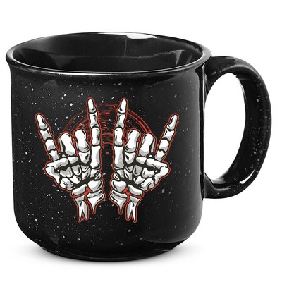 Skeleton Hands Rock And Roll 15oz Campfire Ceramic Mug