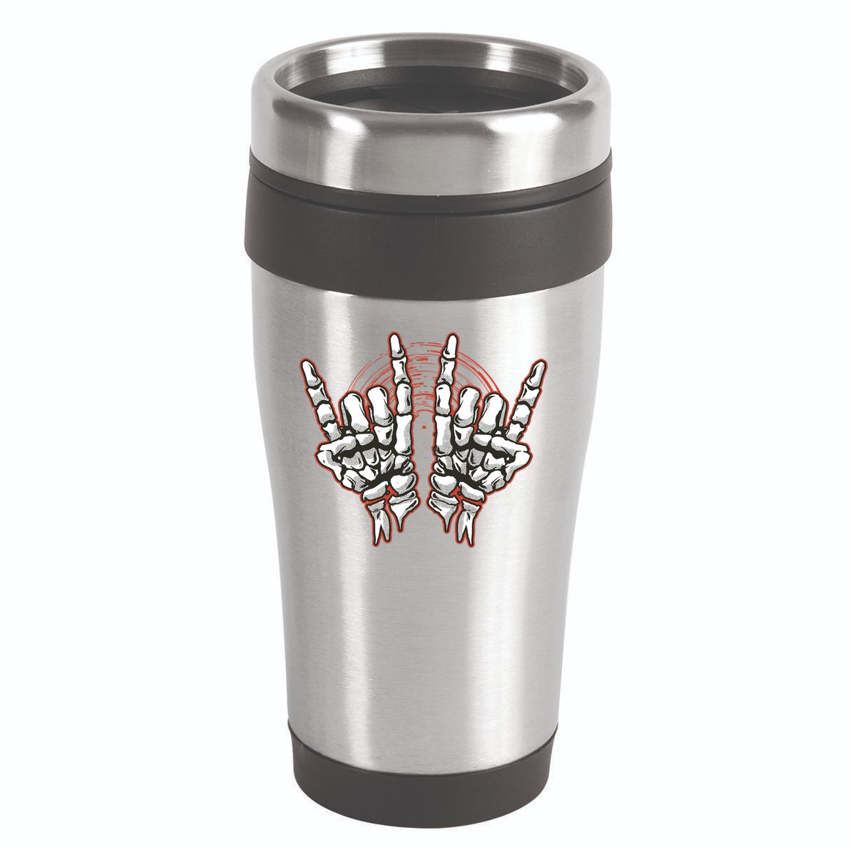 Skeleton Hands Rock And Roll 16oz Travel Tumbler