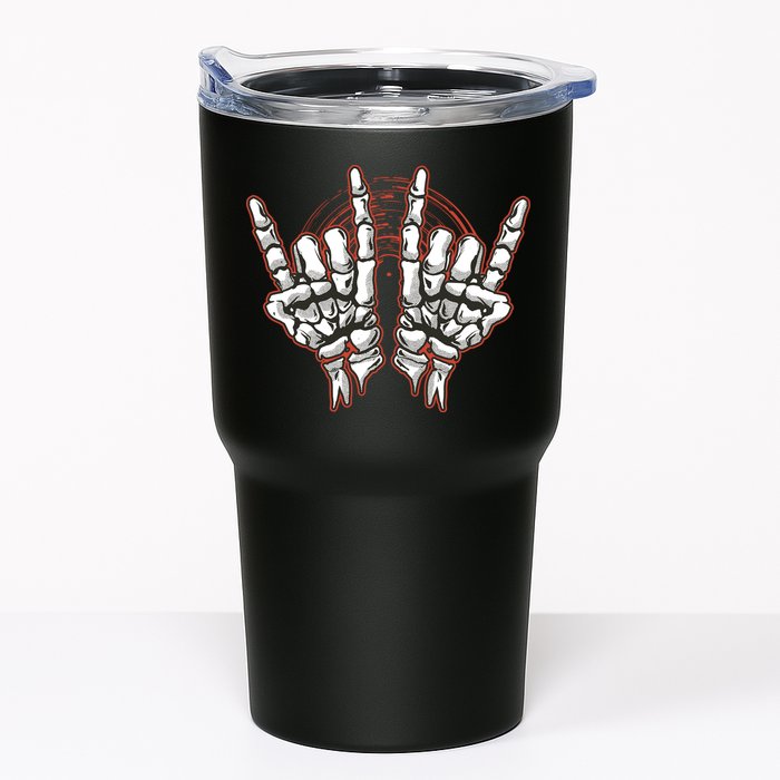 Skeleton Hands Rock And Roll Tumbler