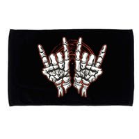 Skeleton Hands Rock And Roll Microfiber Hand Towel