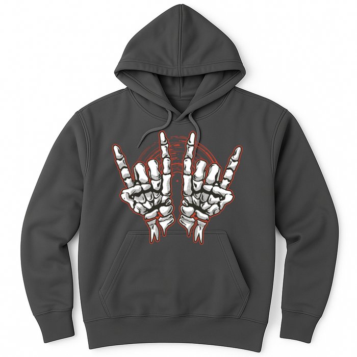 Skeleton Hands Rock And Roll Hoodie