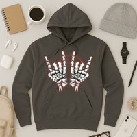 Skeleton Hands Rock And Roll Hoodie