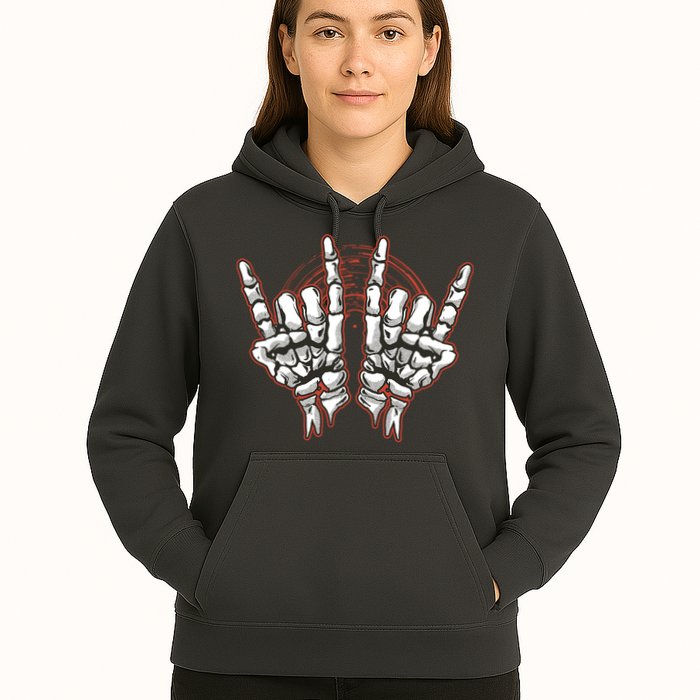Skeleton Hands Rock And Roll Hoodie