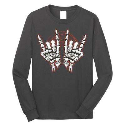 Skeleton Hands Rock And Roll Long Sleeve Shirt