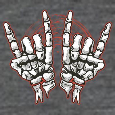 Skeleton Hands Rock And Roll T-Shirt