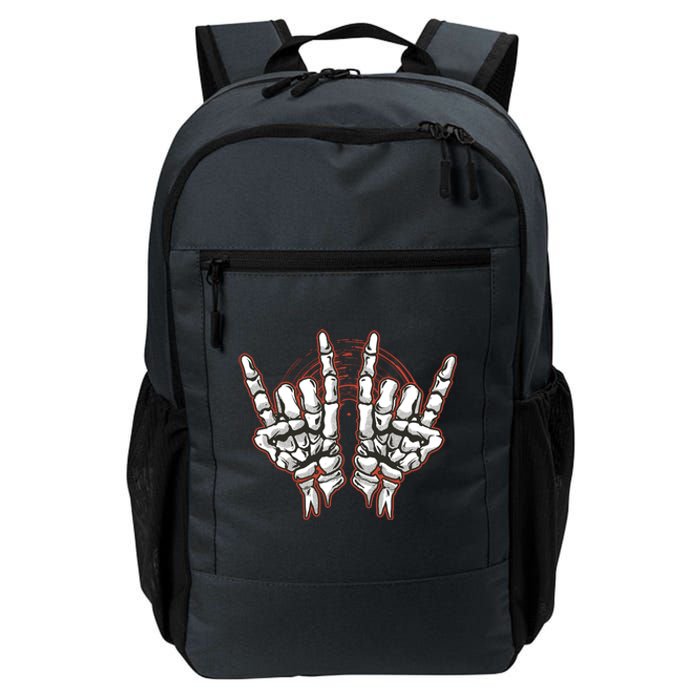 Skeleton Hands Rock And Roll Daily Commute Backpack