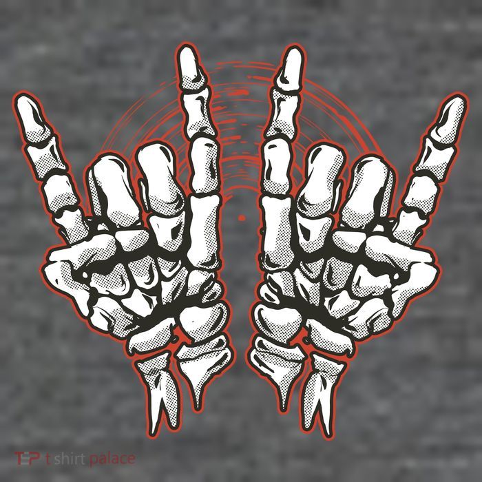 Skeleton Hands Rock And Roll Flatbill Hat