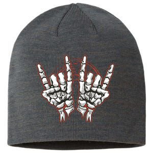 Skeleton Hands Rock And Roll Sustainable Beanie