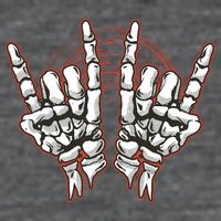 Skeleton Hands Rock And Roll Baby Bodysuit