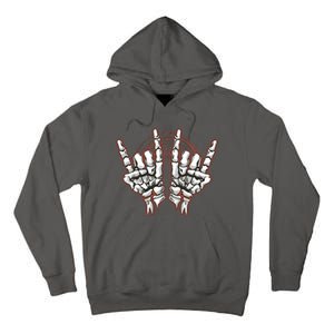 Skeleton Hands Rock And Roll Tall Hoodie