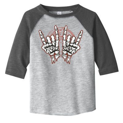 Skeleton Hands Rock And Roll Toddler Fine Jersey T-Shirt