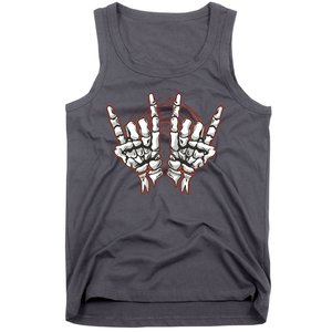 Skeleton Hands Rock And Roll Tank Top