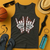 Skeleton Hands Rock And Roll Tank Top