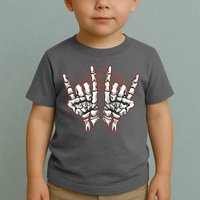 Skeleton Hands Rock And Roll Toddler T-Shirt