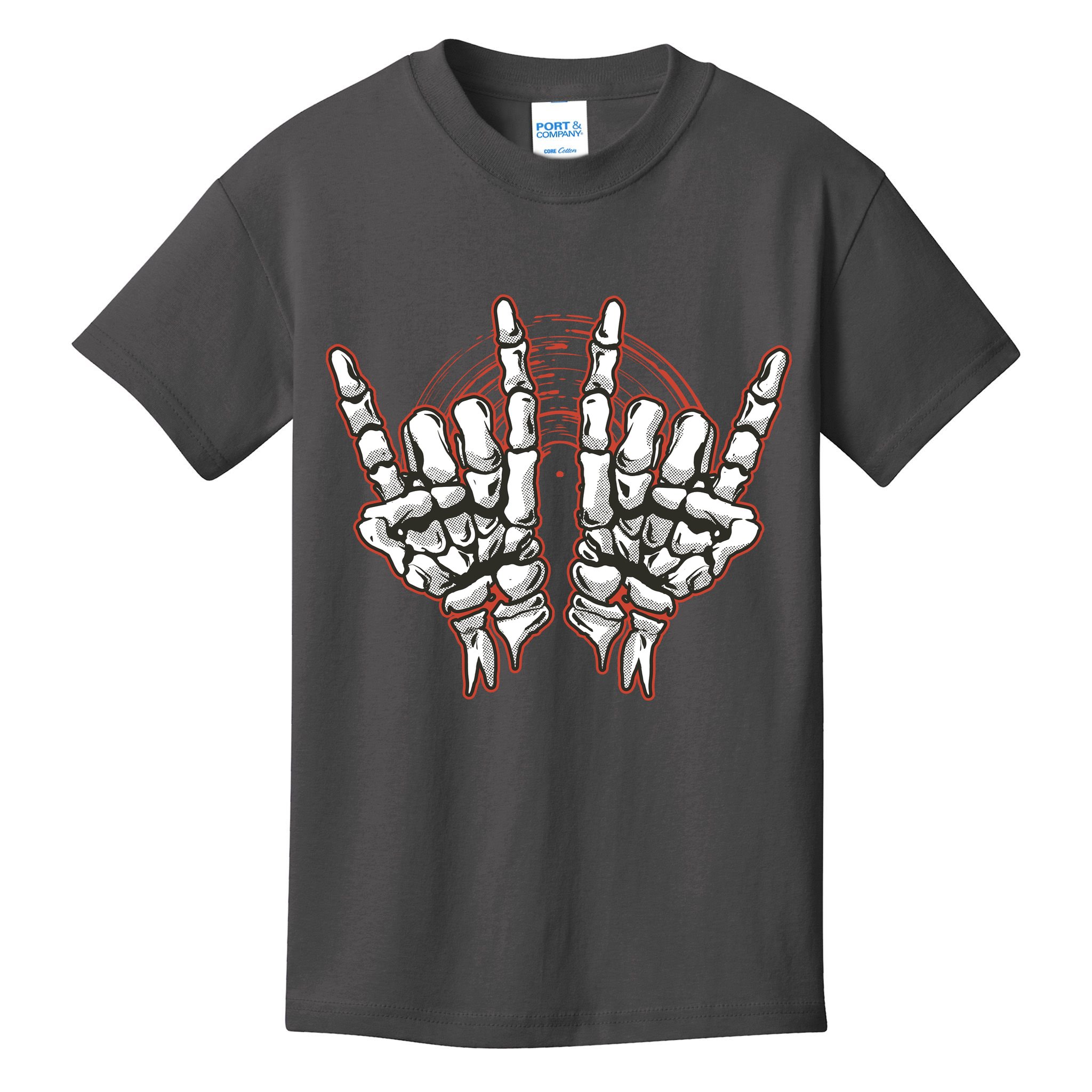 Skeleton Hands Rock And Roll Kids T-Shirt