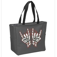 Skeleton Hands Rock And Roll Zip Tote Bag