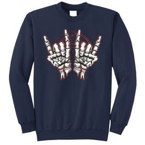 Skeleton Hands Rock And Roll Sweatshirt