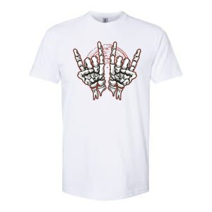 Skeleton Hands Rock And Roll Softstyle CVC T-Shirt