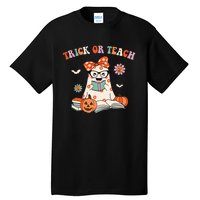 Spooky Halloween Retro Floral Ghost Teacher Costume Tall T-Shirt