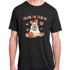 Spooky Halloween Retro Floral Ghost Teacher Costume Adult ChromaSoft Performance T-Shirt