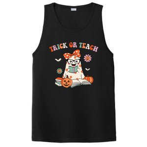 Spooky Halloween Retro Floral Ghost Teacher Costume PosiCharge Competitor Tank