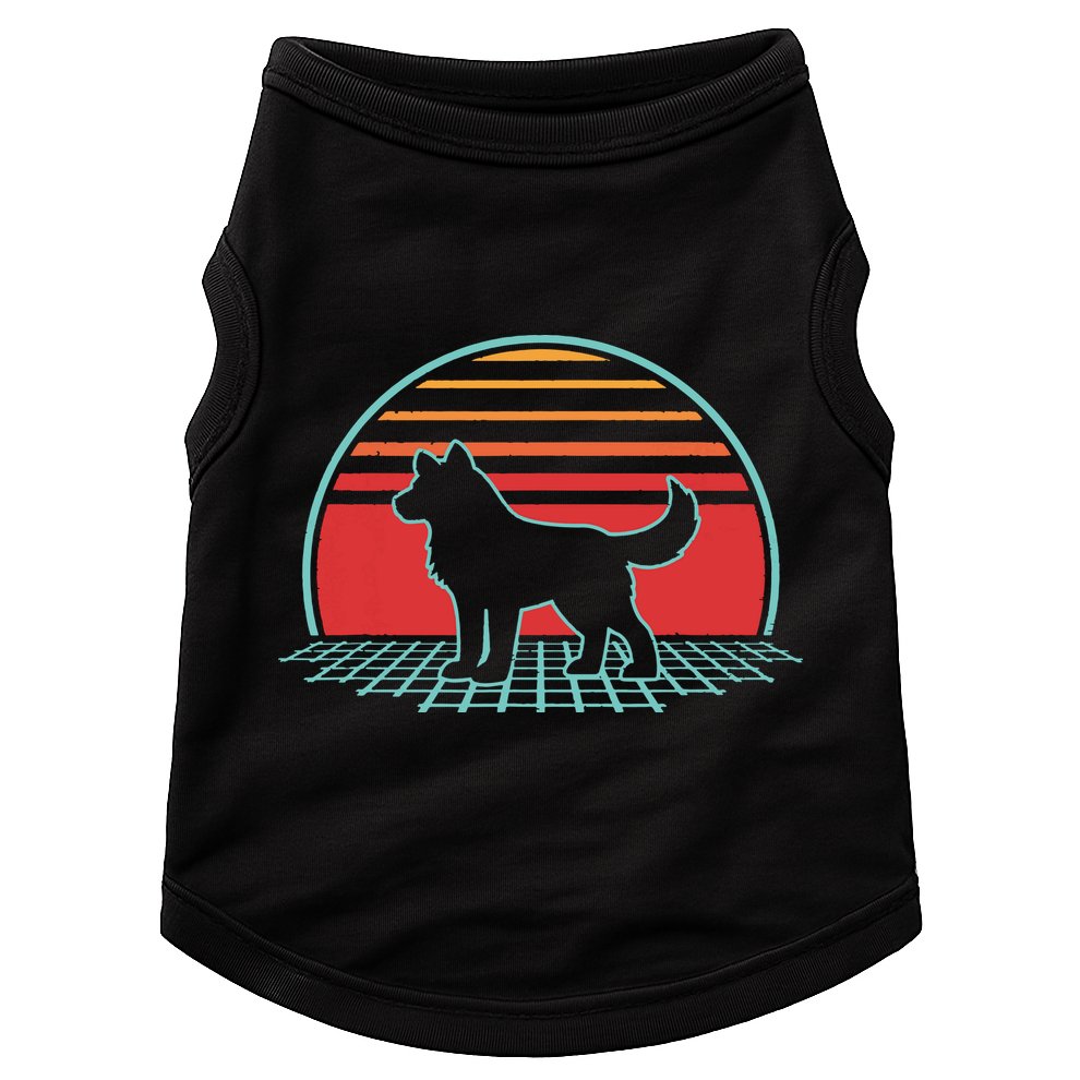 Siberian Husky Retro Vintage 80s Style Dog Lover Gift Doggie Tank