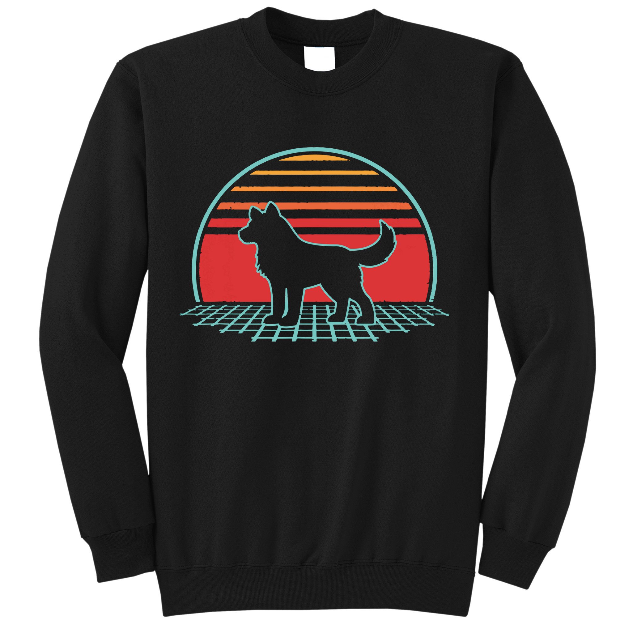 Siberian Husky Retro Vintage 80s Style Dog Lover Gift Sweatshirt