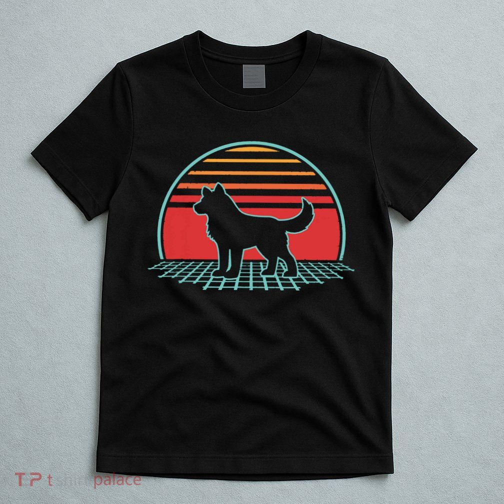 Siberian Husky Retro Vintage 80s Style Dog Lover Gift T-Shirt