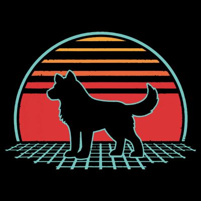 Siberian Husky Retro Vintage 80s Style Dog Lover Gift T-Shirt
