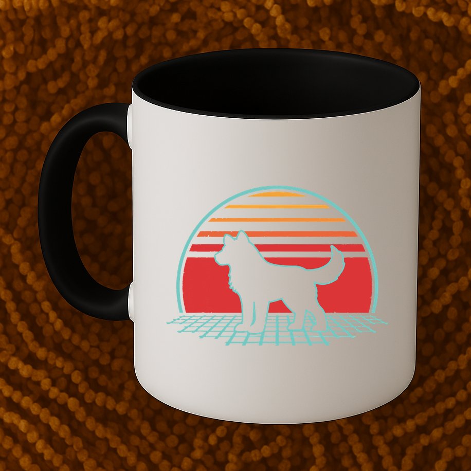 Siberian Husky Retro Vintage 80s Style Dog Lover Gift Mug