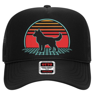 Siberian Husky Retro Vintage 80s Style Dog Lover Gift Trucker Hat