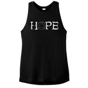 Sobriety Hope Recovery Alcoholic Abstinence Sober Aa Ladies PosiCharge Tri-Blend Wicking Tank