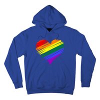 Scribble Heart Rainbow Valentines Day Lgbt Pride Gay Lesbian Gift Hoodie