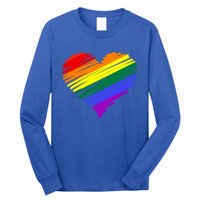 Scribble Heart Rainbow Valentines Day Lgbt Pride Gay Lesbian Gift Long Sleeve Shirt