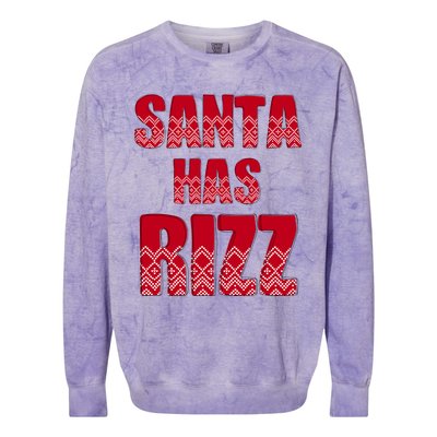 Santa Has Rizz Funny Gen Alpha Slang Christmas Teacher Colorblast Crewneck Sweatshirt